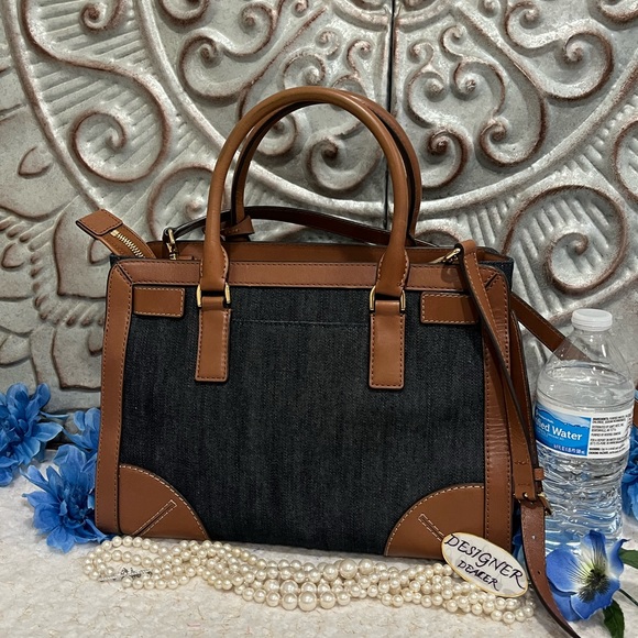 Authentic MICHAEL KORS Dillon Blue Denim Satchel VGC! - Picture 4 of 13